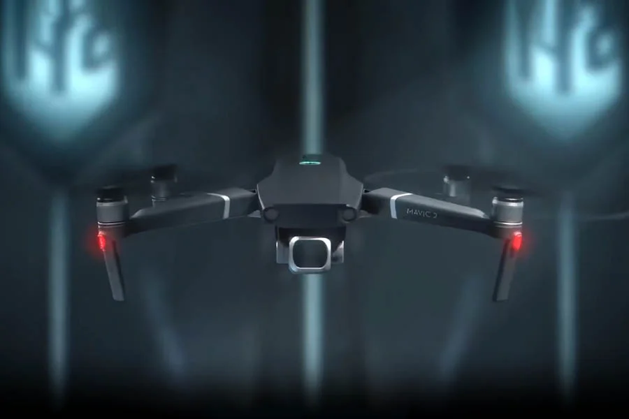 flying drone with camera
